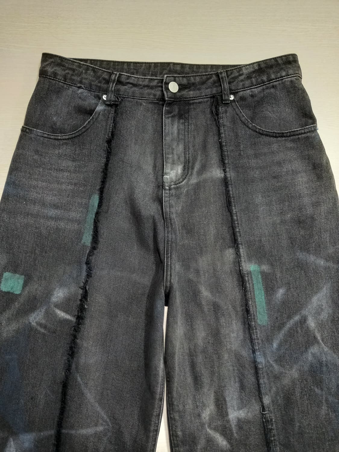 34 JEANMONEY 와이드 크롭진 블랙 커스텀 34-557 상품이미지3