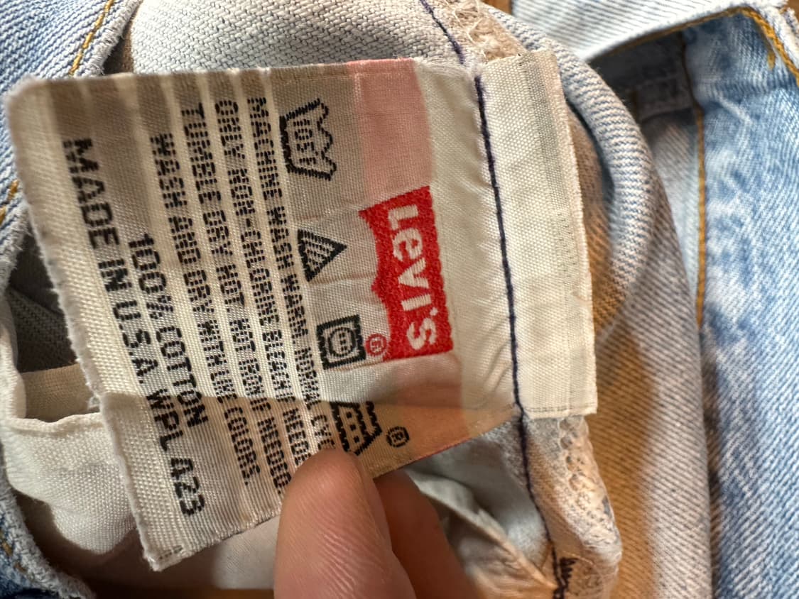 90’s 리바이스 빈티지 501 연청 데님팬츠 상품이미지6