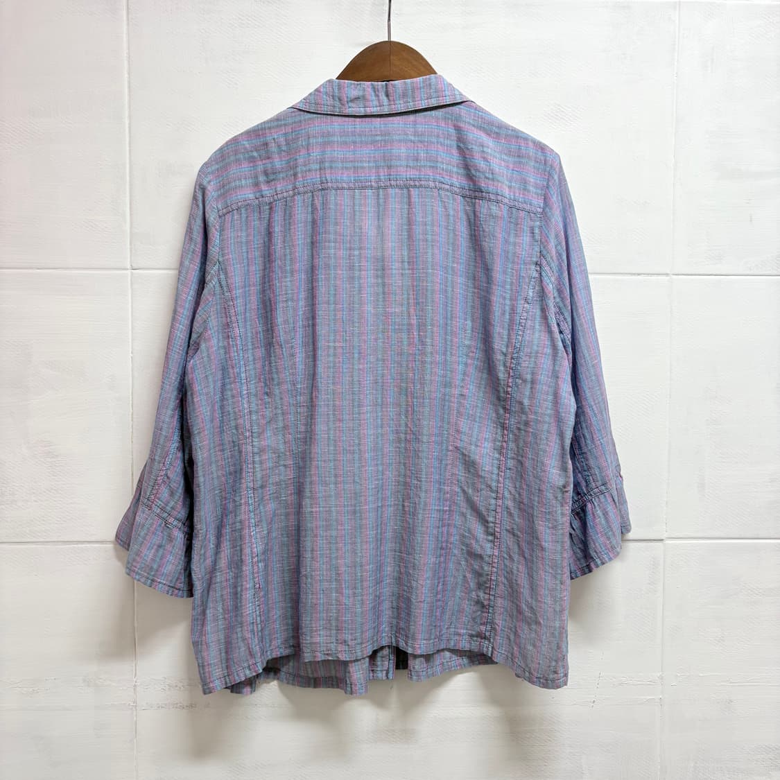 NOVE-DUE 페어리 스트라이프 셔링 퍼플 블라우스 자켓 JPN 상품이미지7