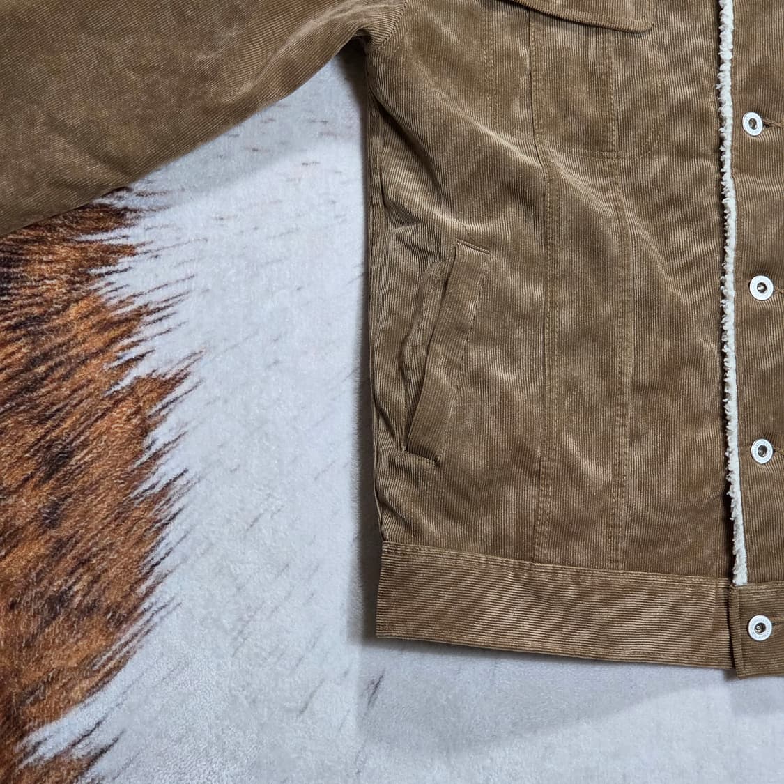브라운 코듀로이 쉐르파 골덴 자켓 상품이미지4