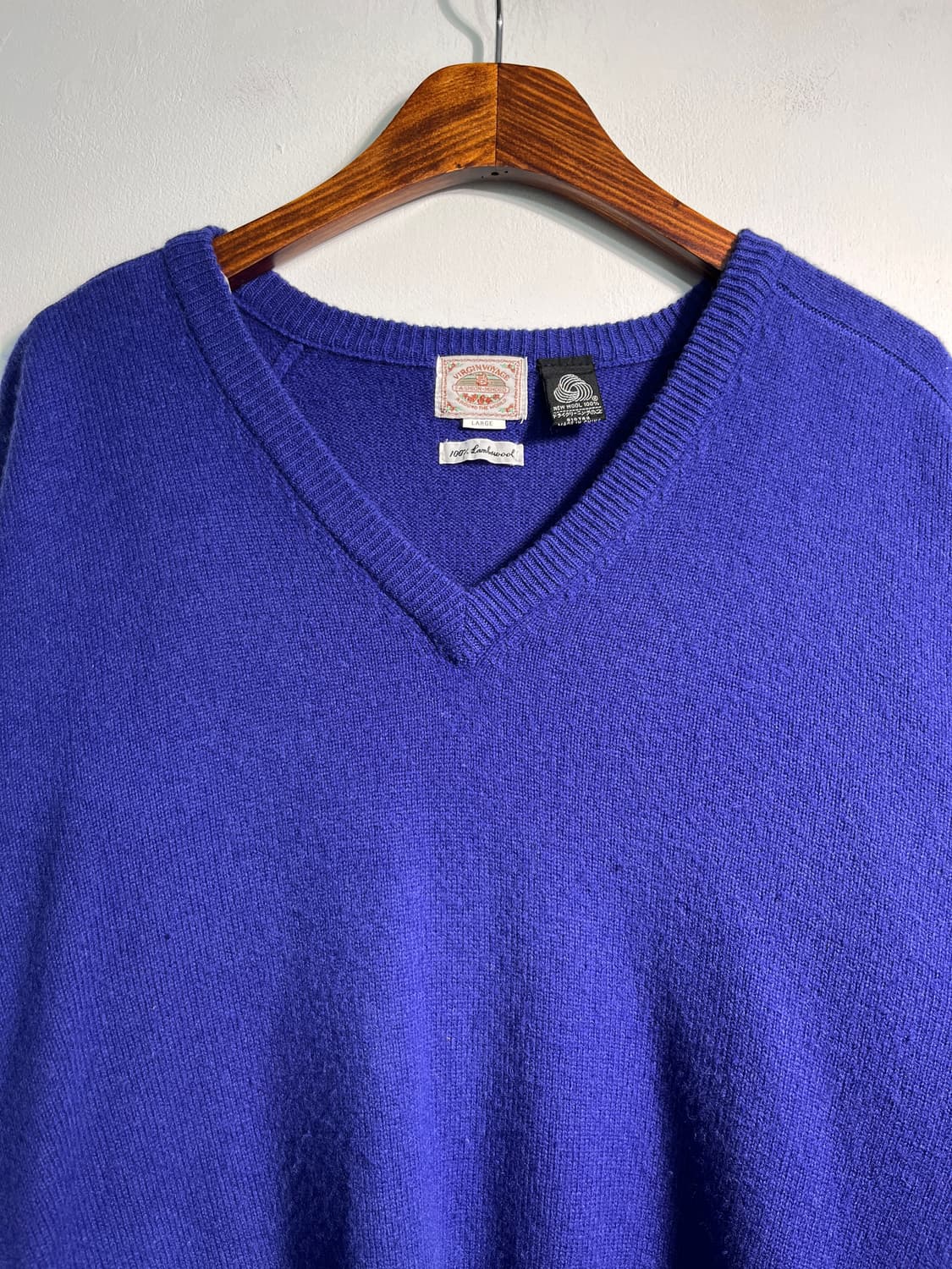 램스울 100% 니트 Lambs Wool 100%  L 상품이미지3