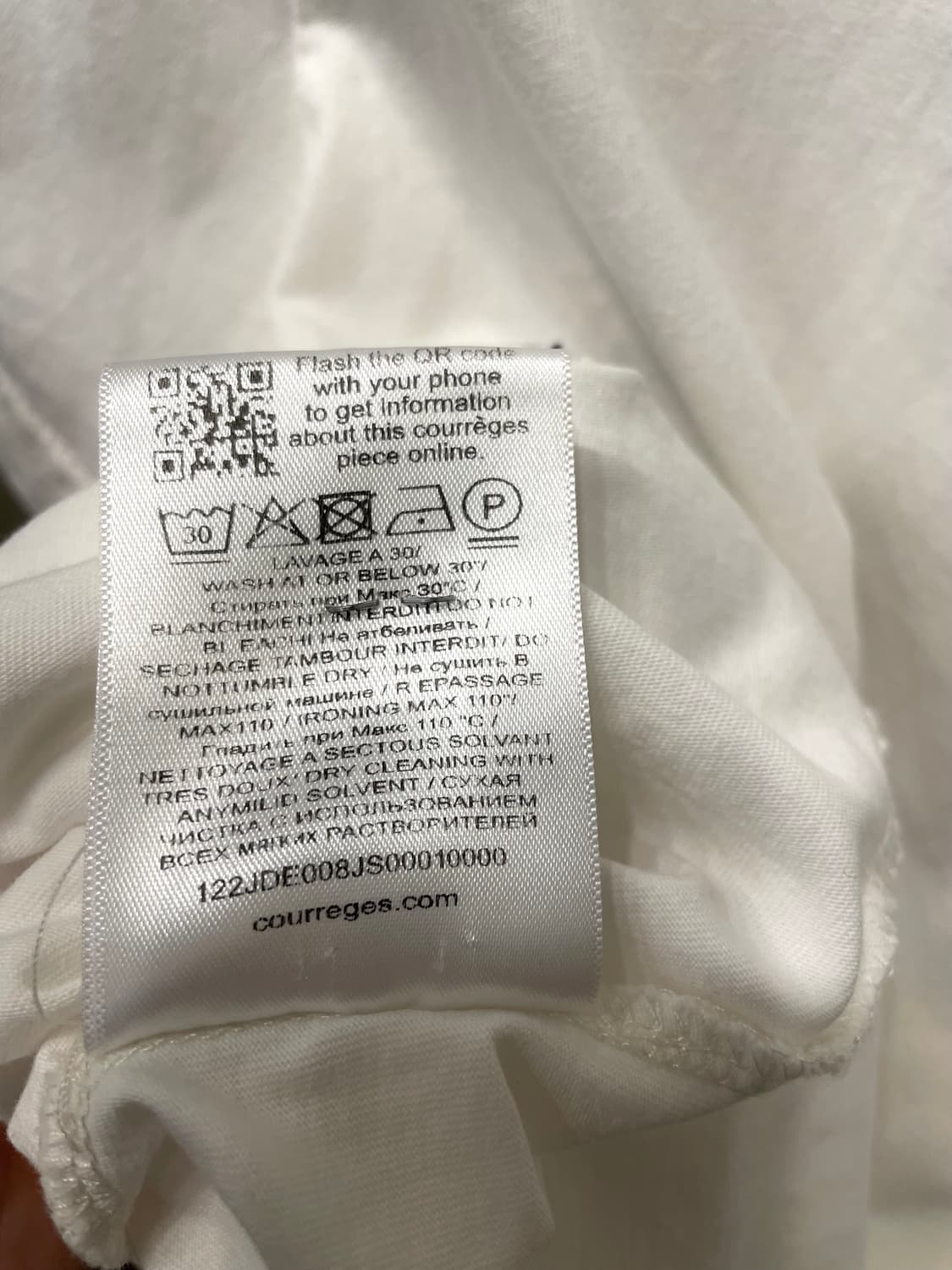 courreges 꾸레쥬 제니 반팔티 S 상품이미지10