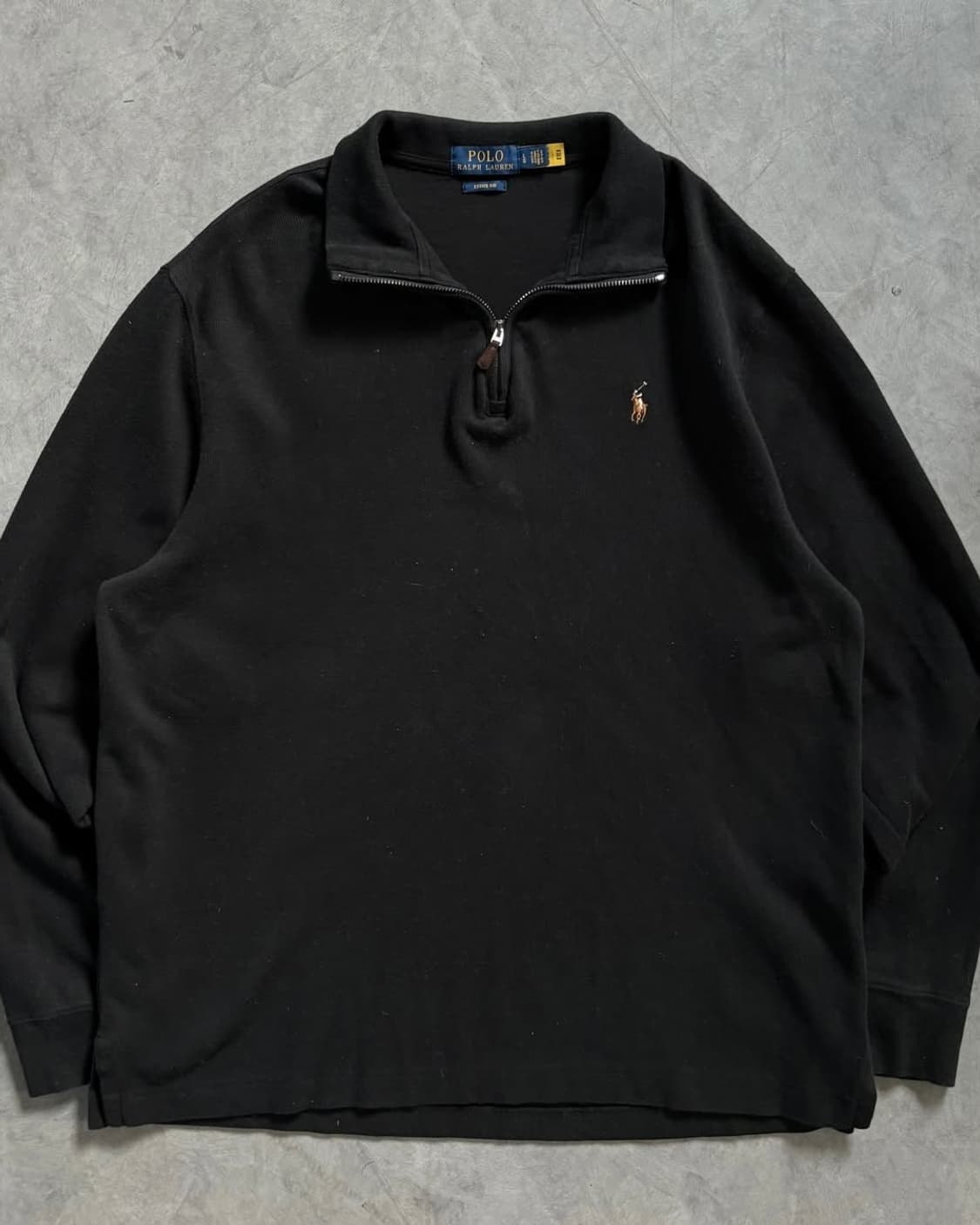 Polo 폴로 랄프로렌 신형 큐알 블랙 코튼 하프집업 상품이미지2