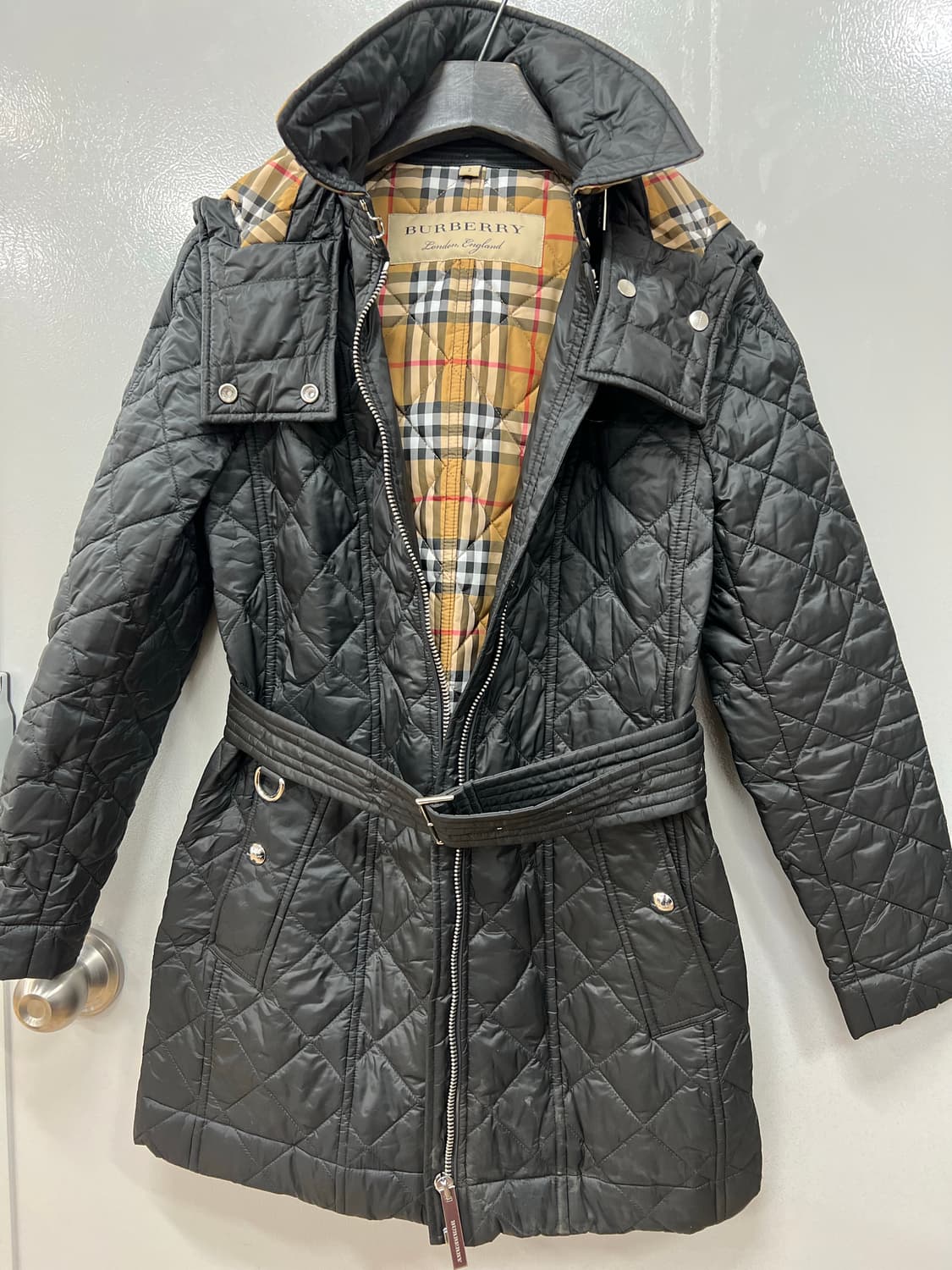 버버리 블랙 퀼팅 자켓 s 상품이미지4