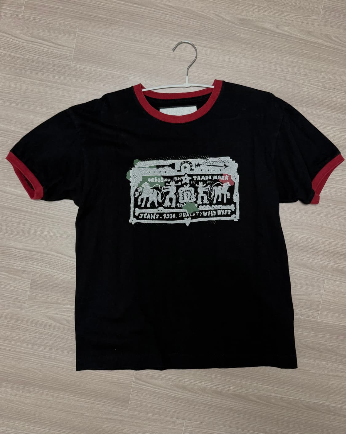 THEVINYLHOUSE cowboy pictogram 반팔 블랙 상품이미지2