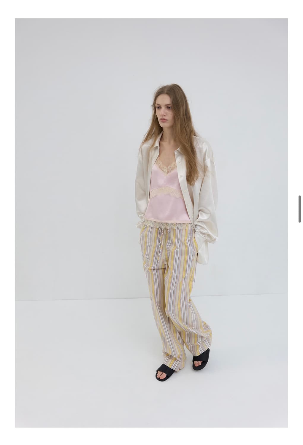 오버듀플레어 STRIPE WIDE PANTS_YELLOW 상품이미지2