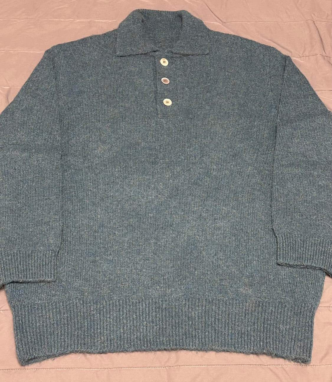 유스 오버사이즈 니트 블루 상품이미지6