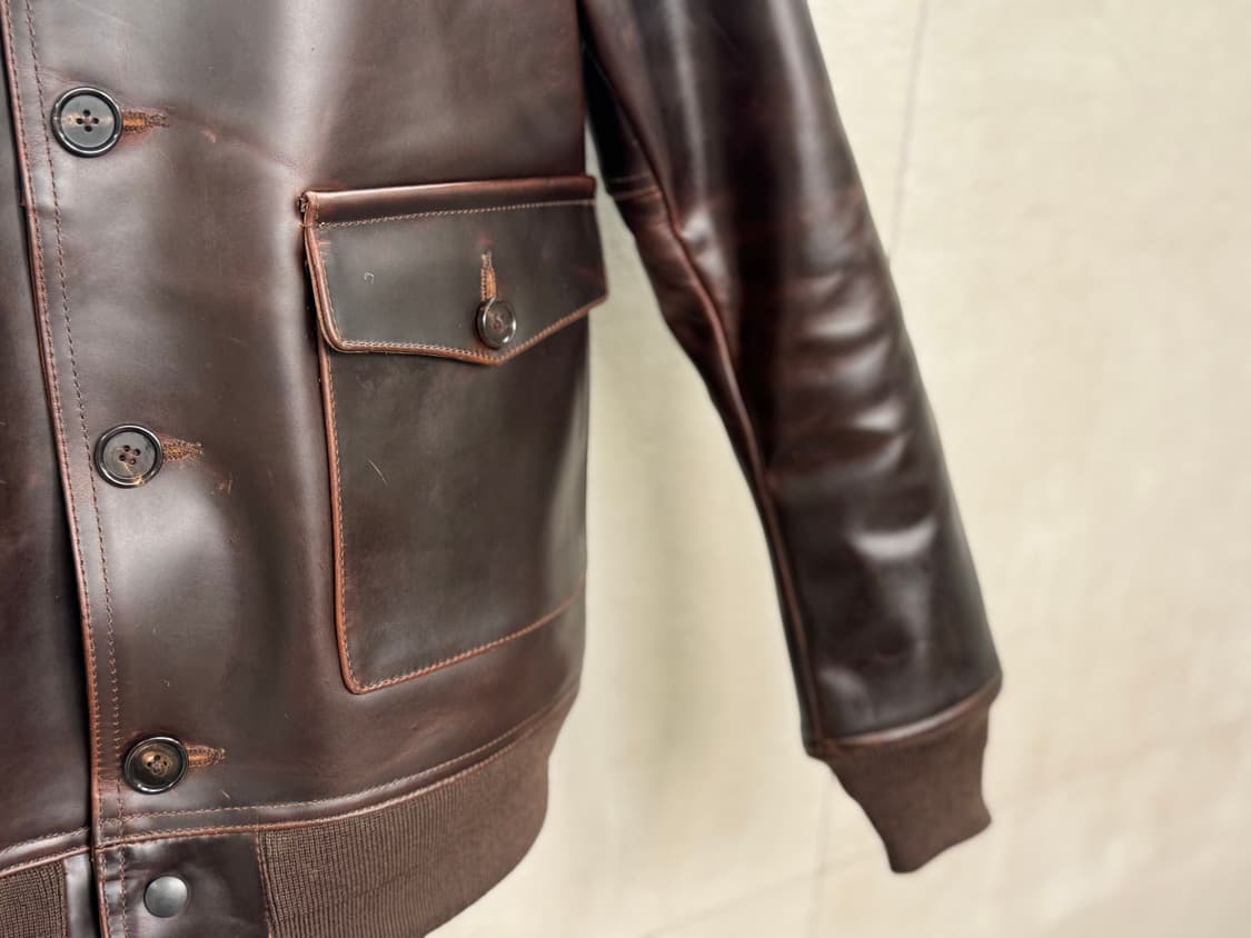 A1 1.5mm 차심 말가죽 가죽자켓 상품이미지4