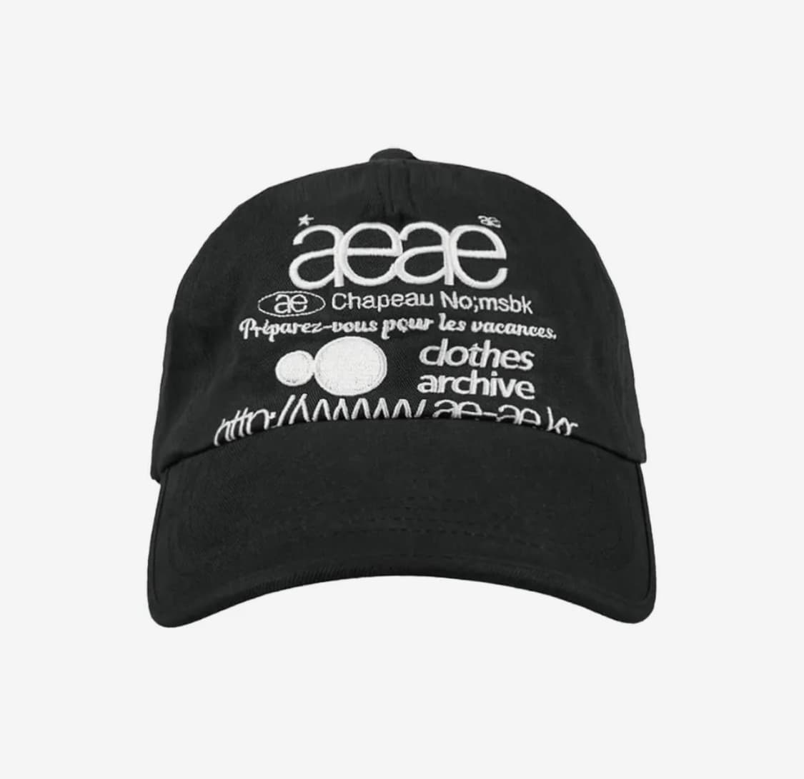 aeae 볼캡 모자 WEB LOGO 5PANNEL CAP [BLACK] 상품이미지1