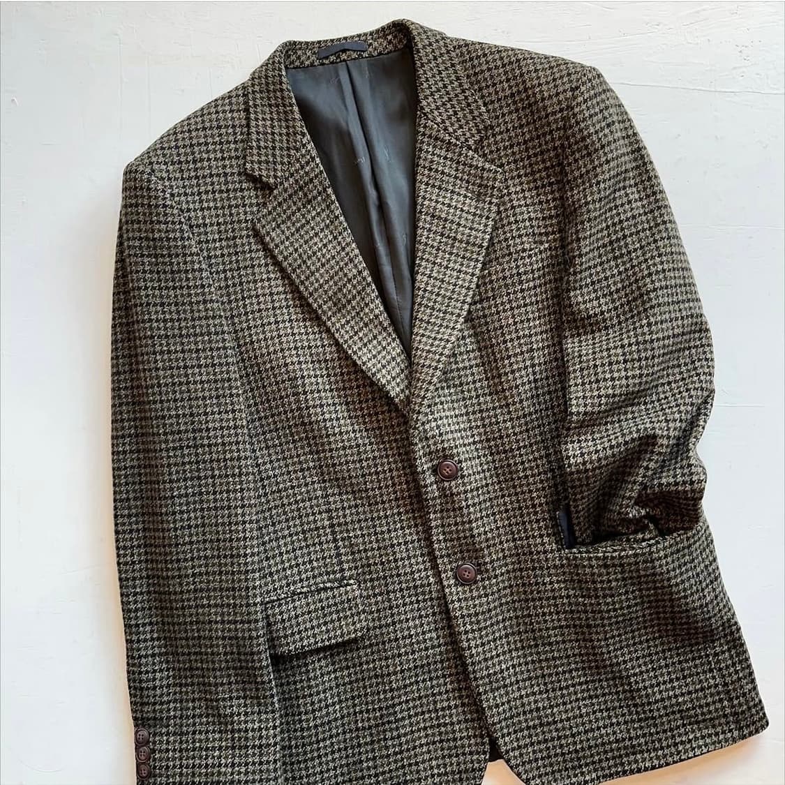 입생로랑 하운드투스 체크 캐시미어 울 블레이저 상품이미지4