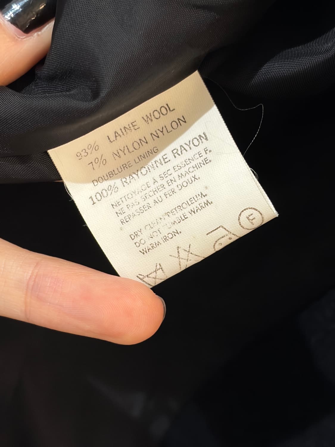 Y’s Yohji Yamamoto Classic Black Wool Ja 상품이미지7