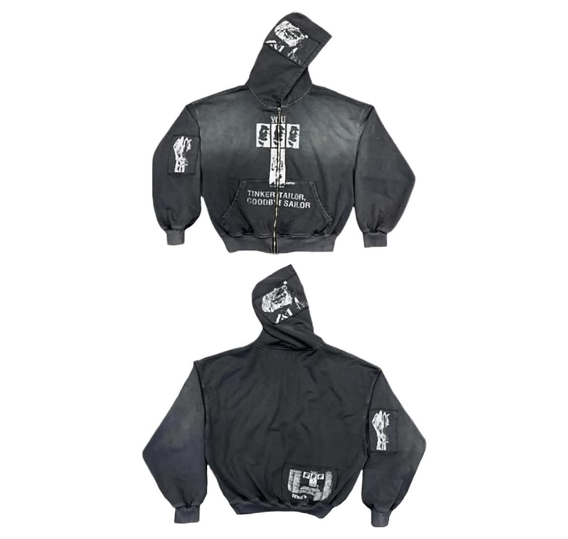 Washed Relic Patch Zip Hoodie 상품이미지1