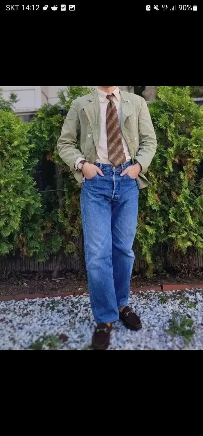 [착샷] 90년대 빈티지 스웨덴군 몰스킨 더블브레스티드 셰프자켓 쿡자켓 상품이미지8