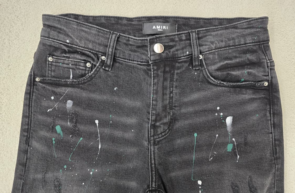 [정품] AMIRI 아미리 페인트 스플래터 데님진.   싸이즈 30 상품이미지2