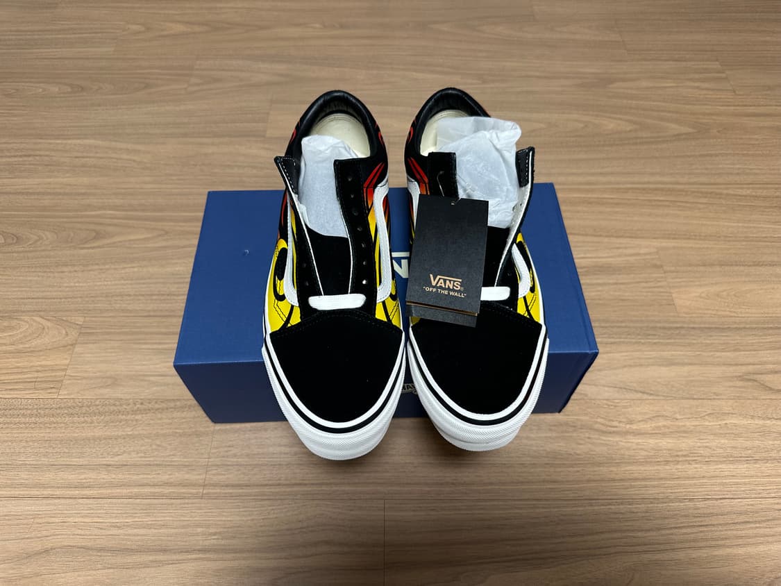 반스 프리미엄 올드스쿨 플레임 블랙 화이트 280 상품이미지3