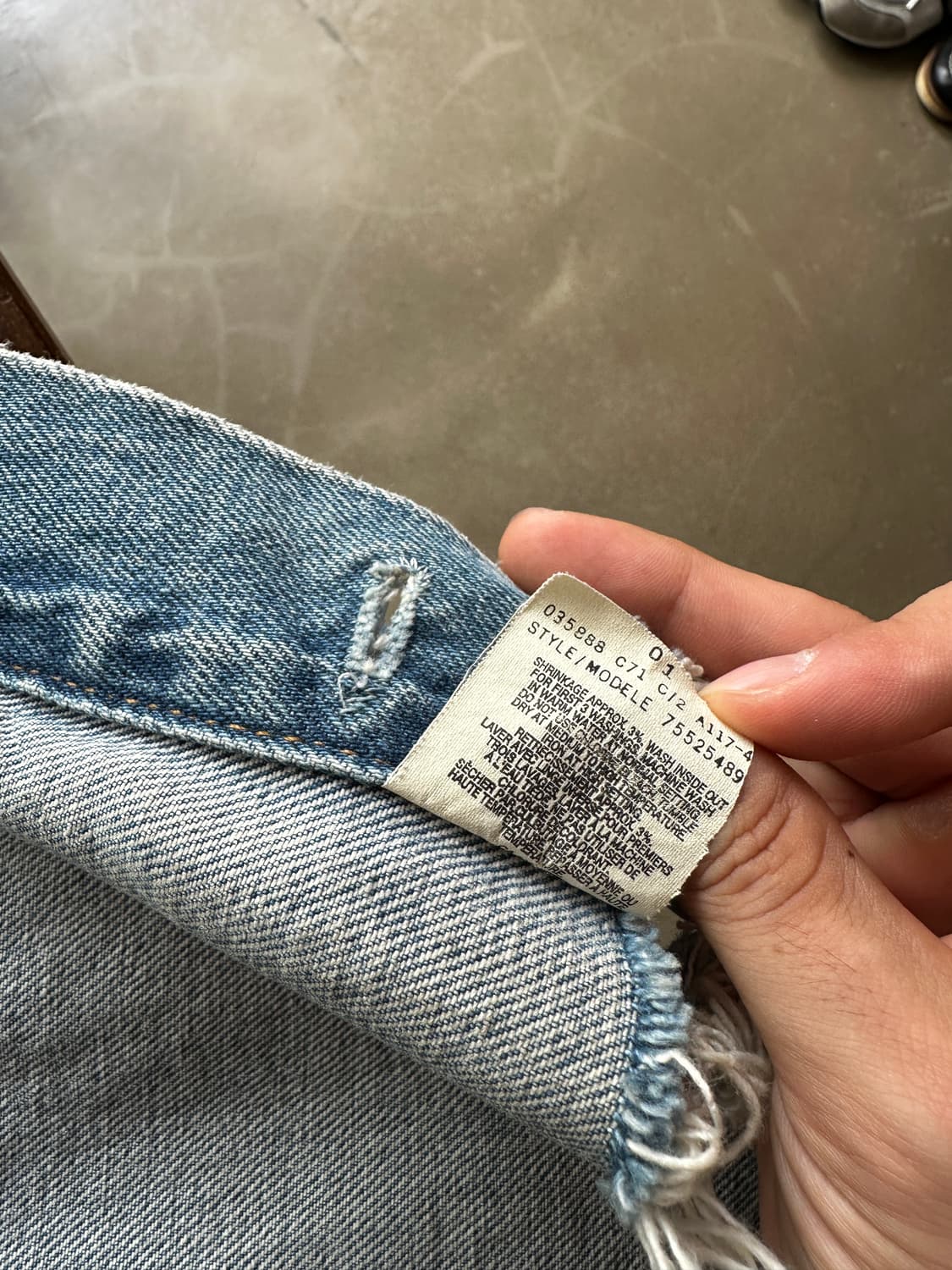90s Levis 75525 컷오프 데님 트러커 자켓 canada 상품이미지5