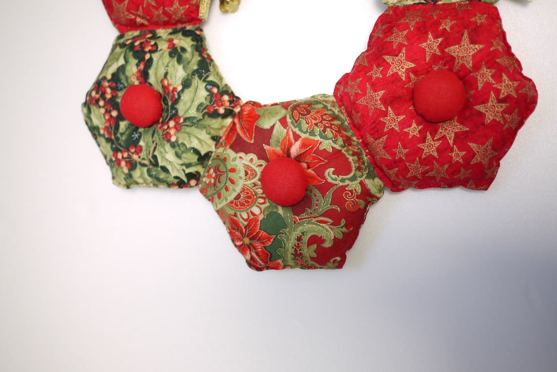 크리스마스 핸드메이드 패치워크 리스 상품이미지3