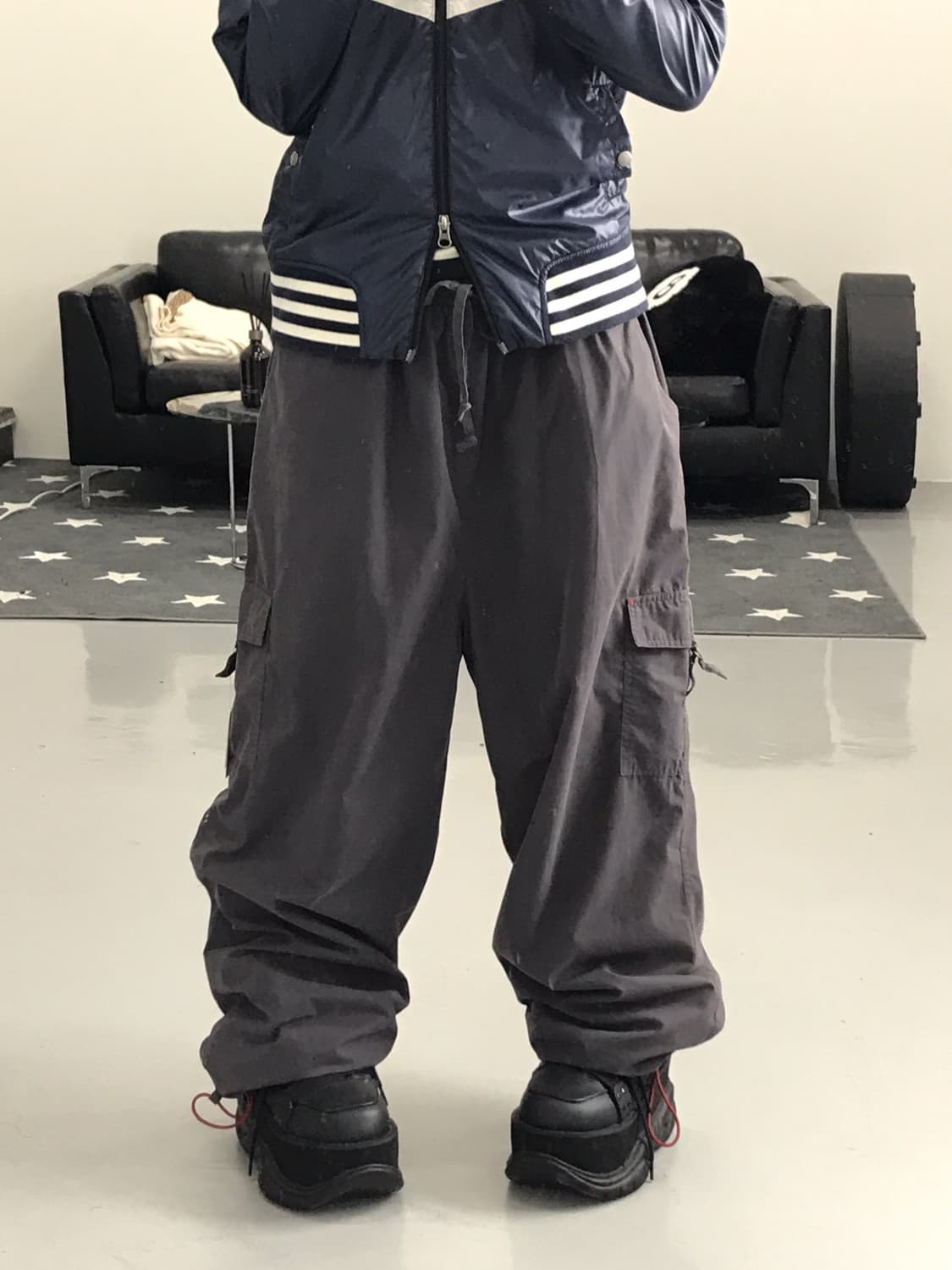 Jpn Brown Poly Cargo Pants 상품이미지1