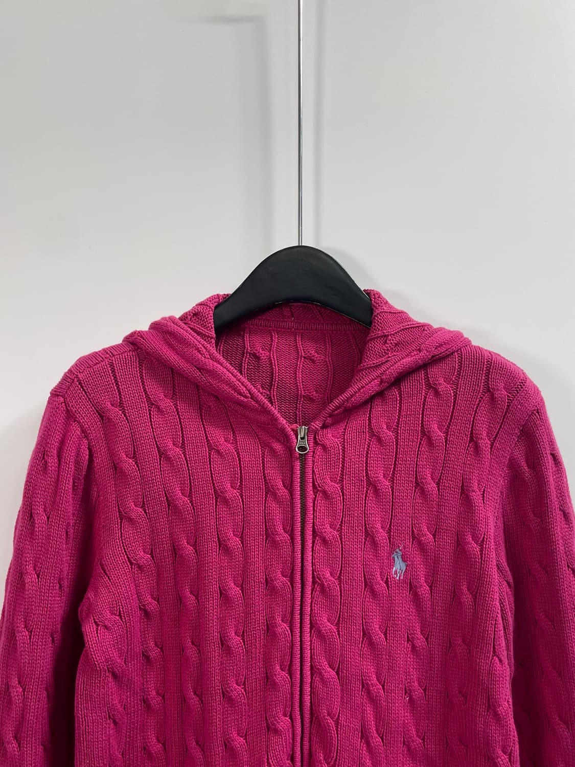 폴로 랄프로렌 우먼스 케이블 니트 후드집업 (on.261)    상품이미지2