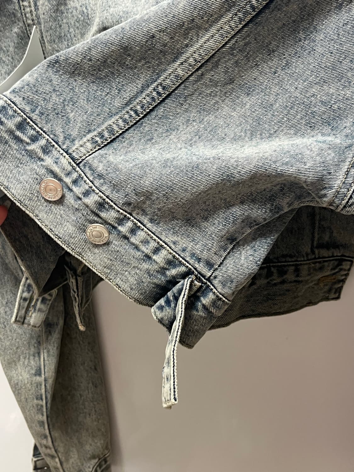 (새상품)크롭 청자켓 상품이미지6