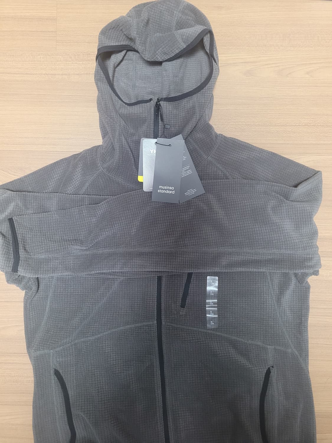 무신사 스탠다드 시티 레저 플리스 바라클라바 후디드 집업 머드그레이 L 상품이미지2