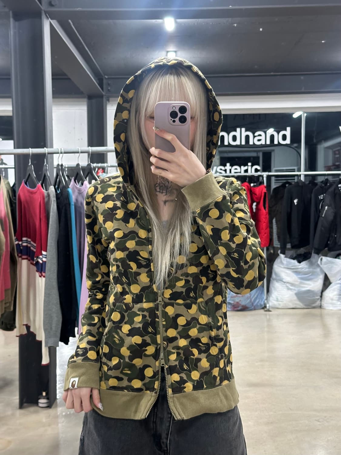 Bape 카모플라쥬 후드 집업 상품이미지1
