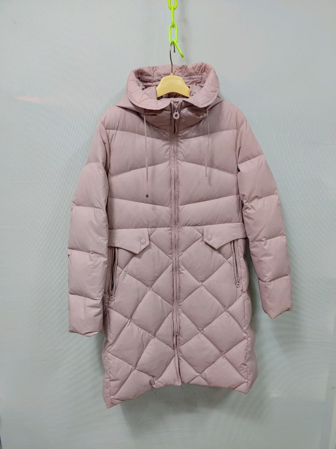 비지트인뉴욕 핑크 롱 후드 패딩 점퍼 55 상품이미지1
