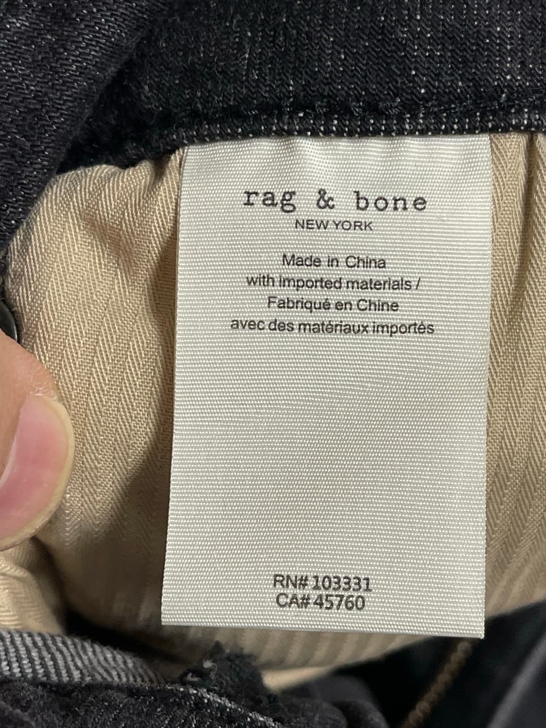랙앤본(rag&bone)데님 팬츠 MUNICH Black W36 /L32 상품이미지9