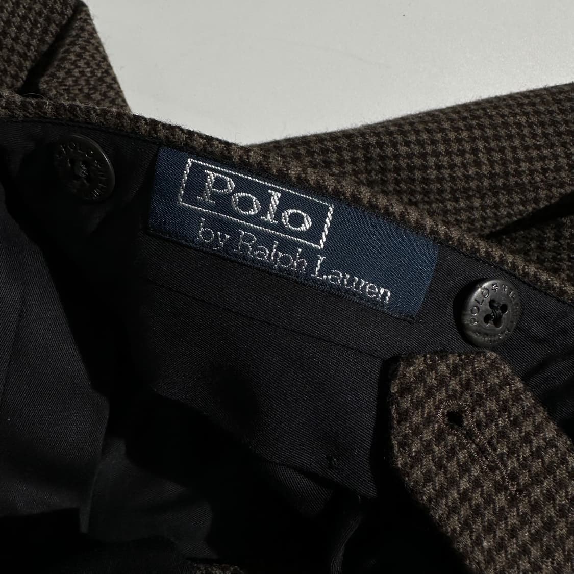 폴로 랄프로렌 이태리 메이드 하운드 투스 체크 울 트라우저 슬랙스 상품이미지4