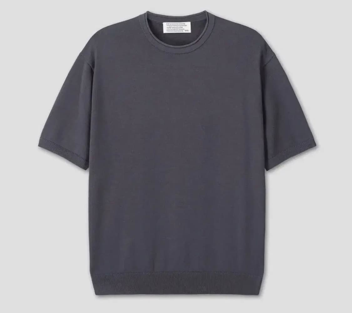 다이브인 LOUNGE COTTON KNIT T-SHIRTS 차콜 2 상품이미지1