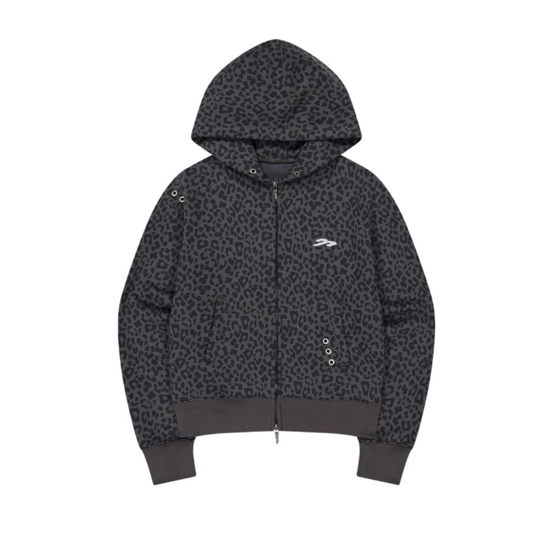 탄산마그네슘 주영X탄산 후드집업 레오파드 차콜 상품이미지1