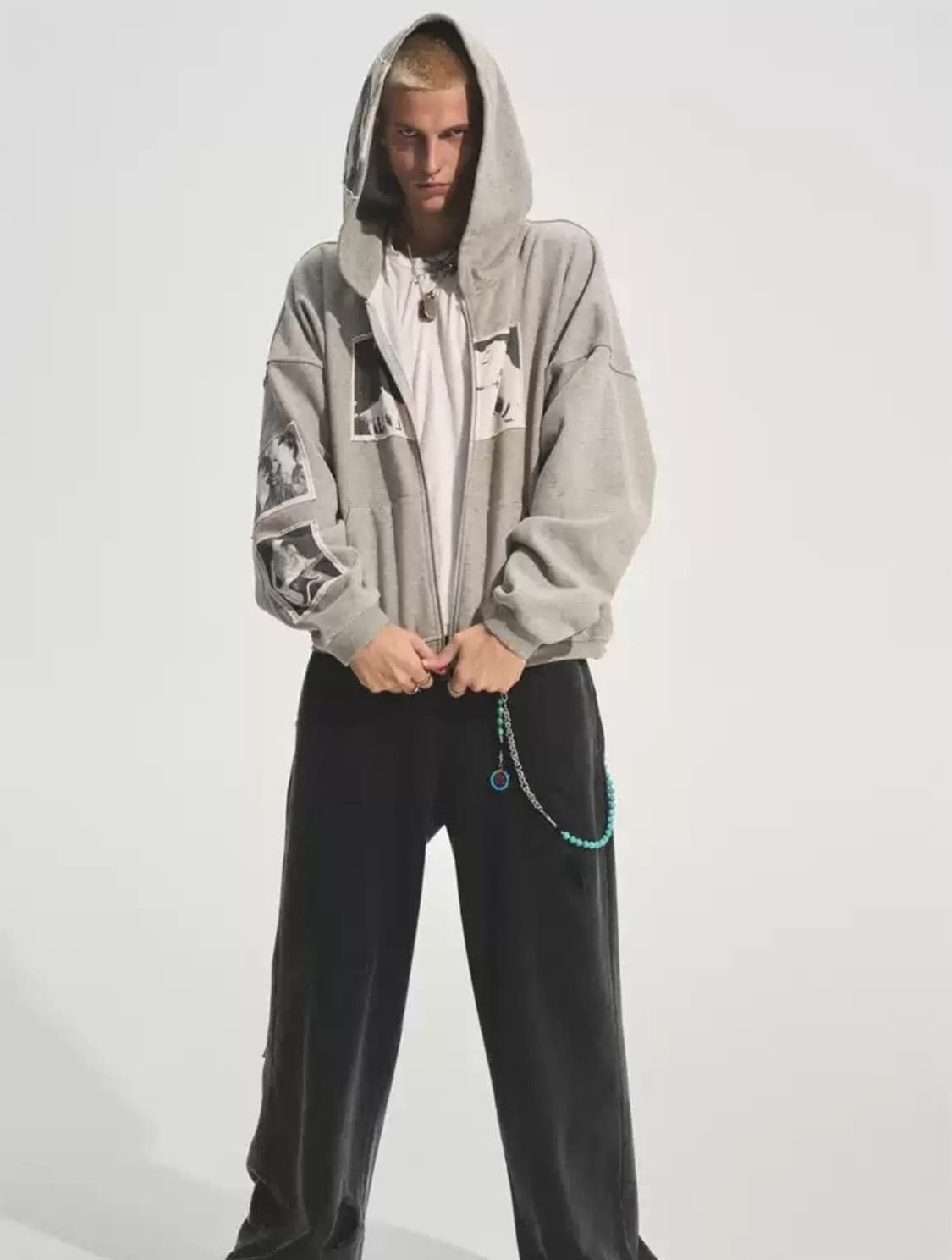 BASTARD Punk Print Hoodie 상품이미지3