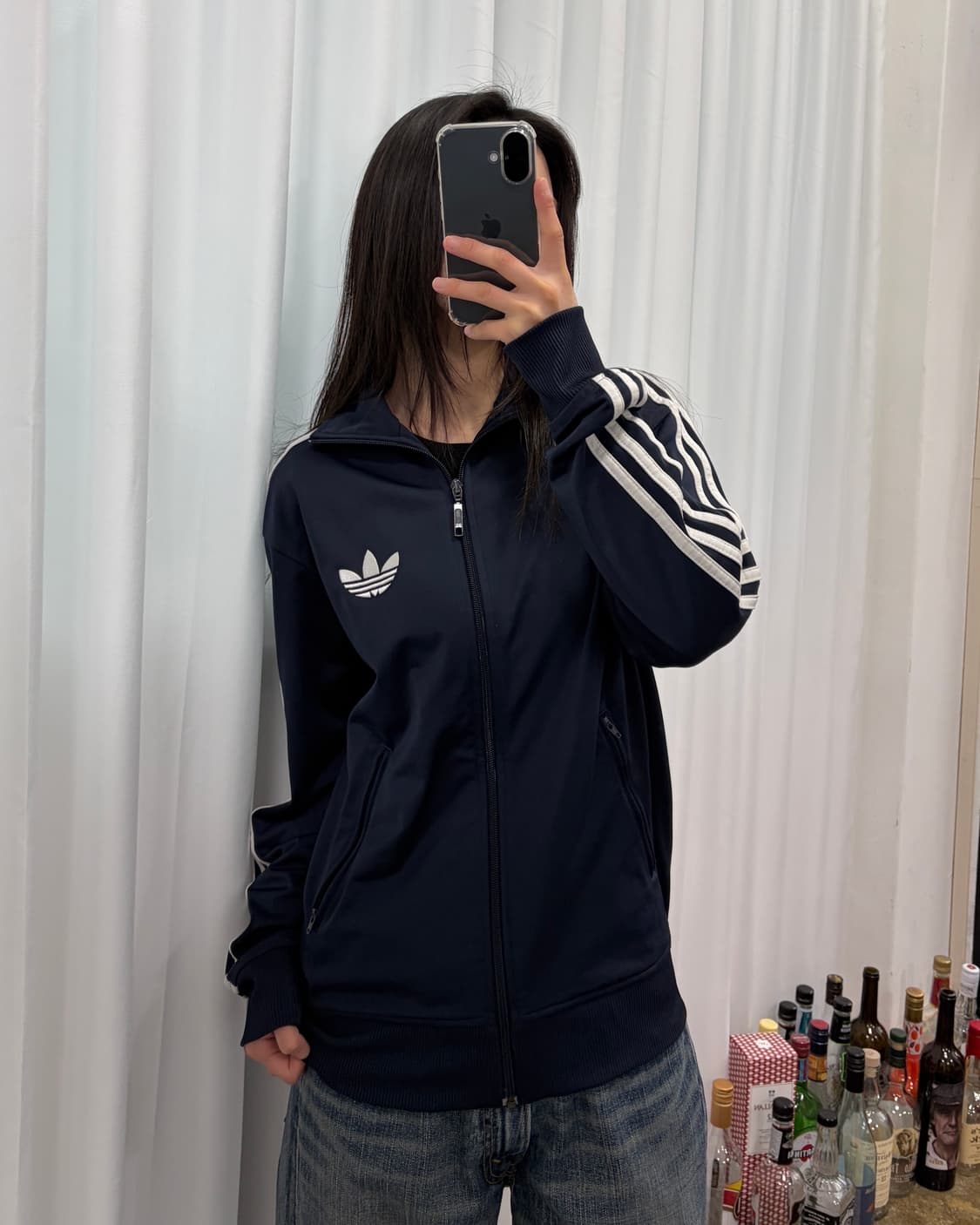 [S]아디다스 구형 파이어버드 네이비 트랙탑 져지 상품이미지1