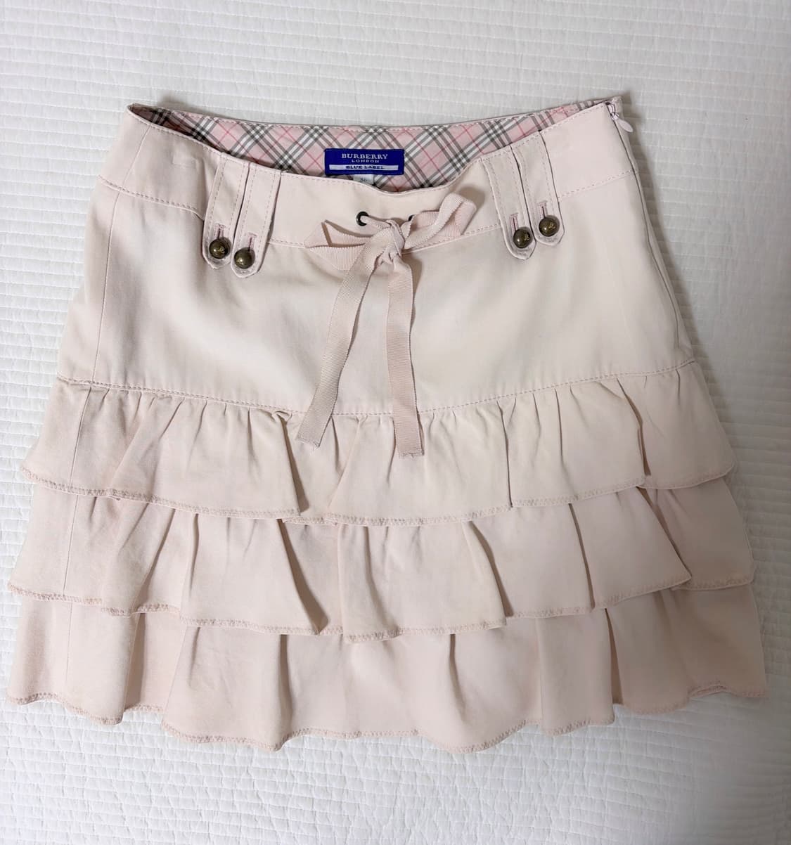 히메갸루 라떼갸루 버버리 블루라벨 핑크 리본 프릴 스커트 리즈리사 상품이미지2