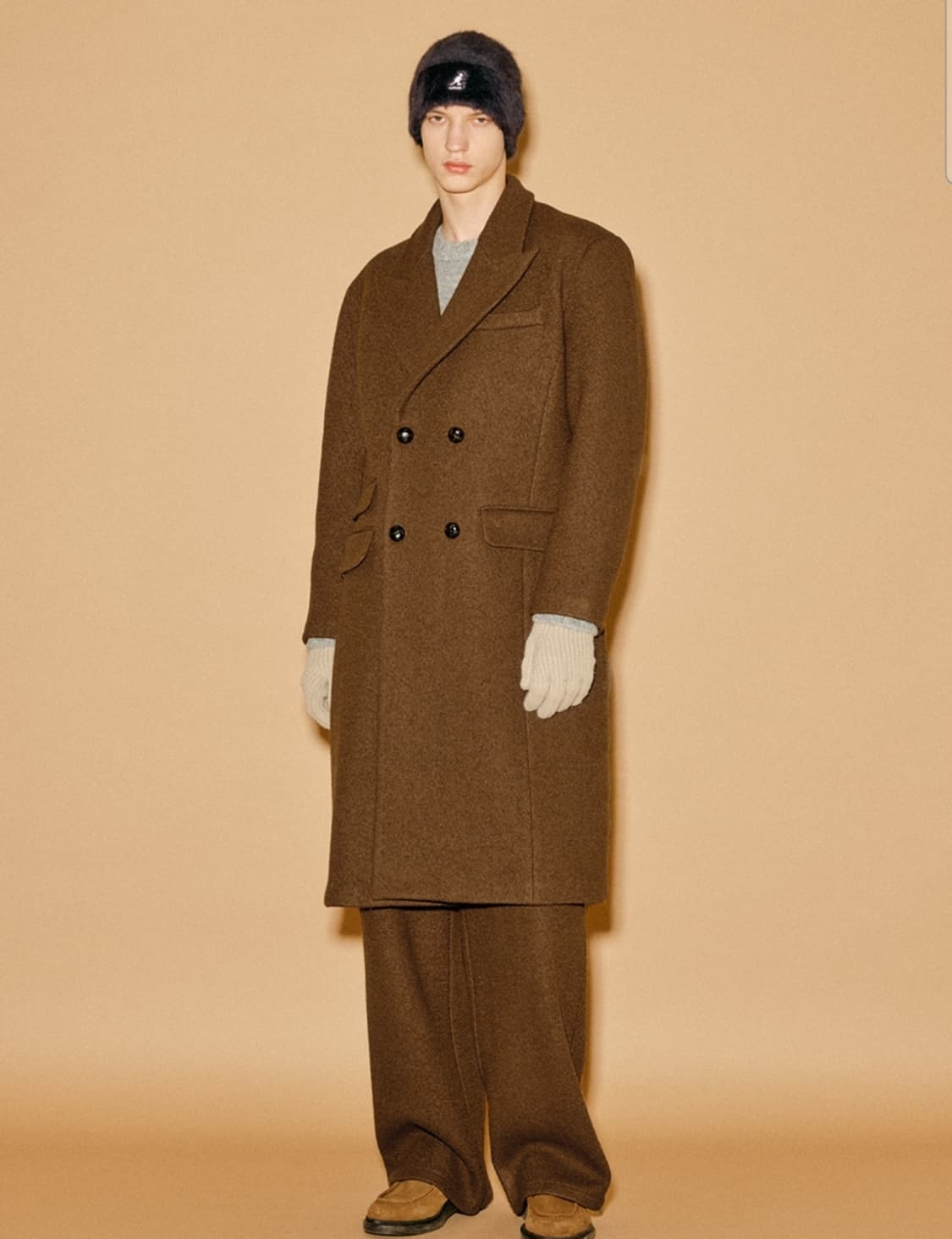 제네럴아이디어 x STND Wool 100% 핀턱 와이드 팬츠 M 상품이미지2