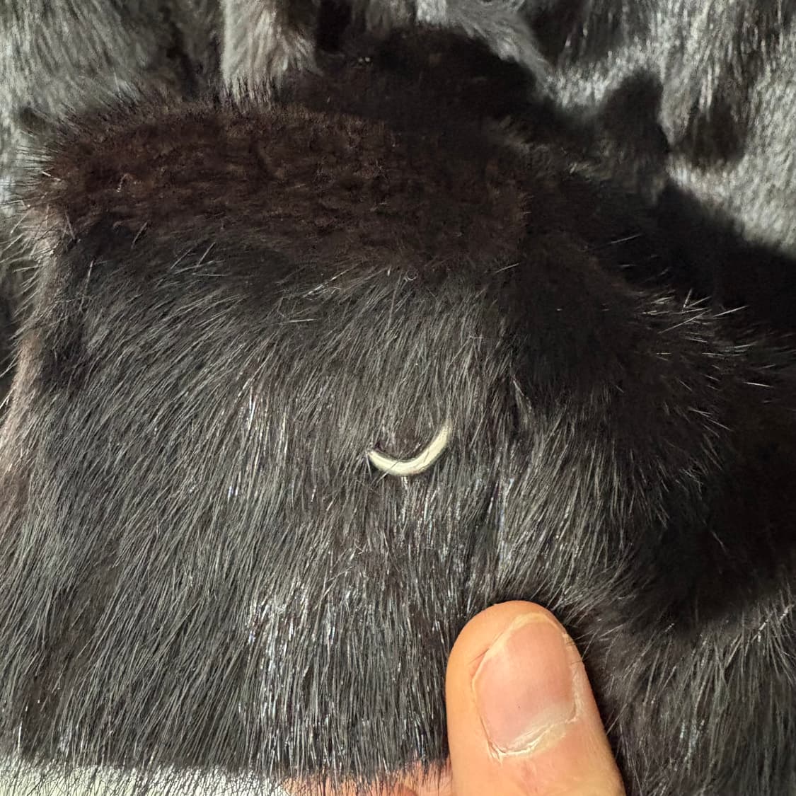 사가 밍크 코트 블랙 여/L 상품이미지5