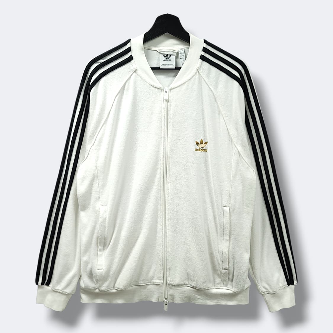 [L] 아디다스 화이트&블랙라인 오리지널 테리 슈퍼스타 져지 상품이미지1