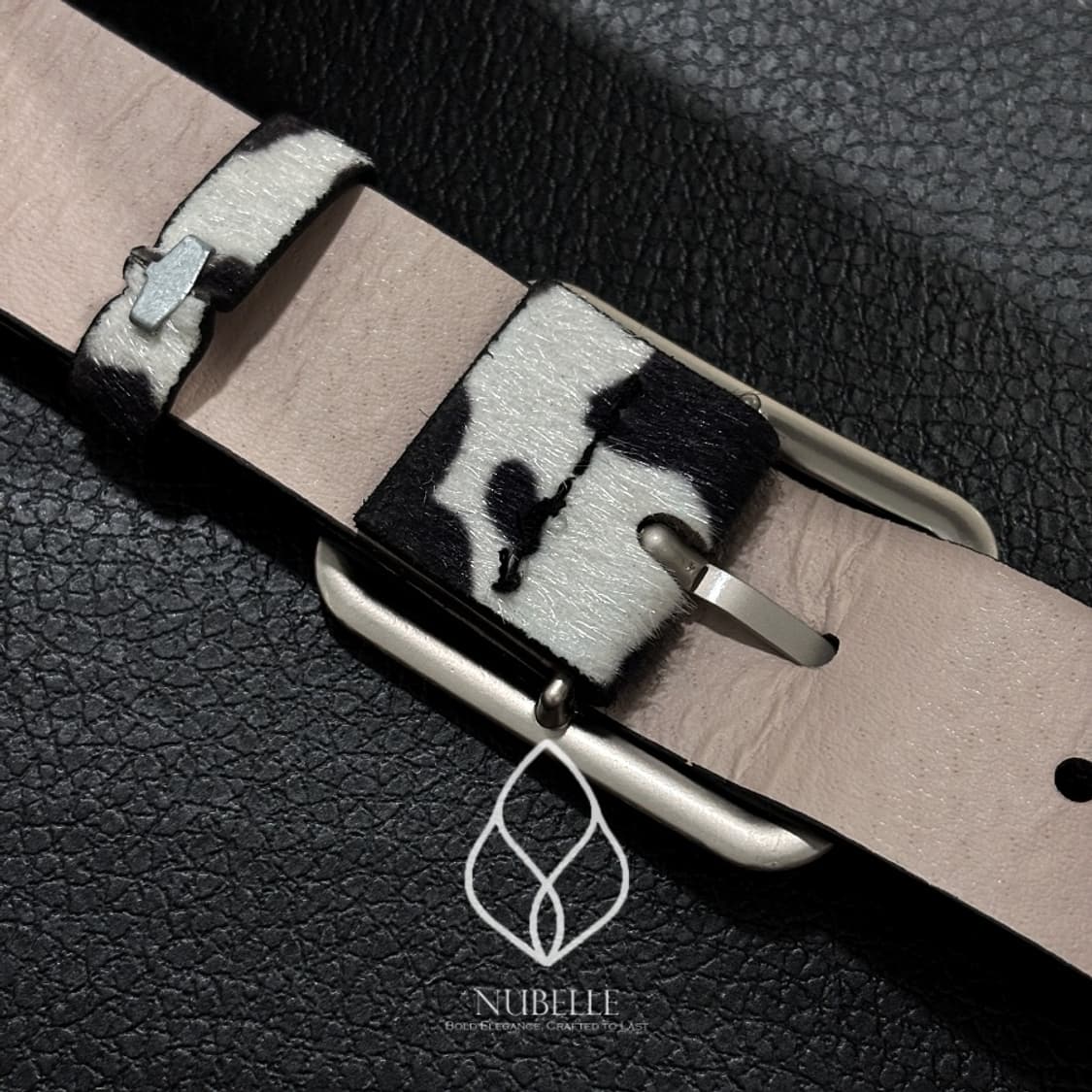 🌗 Cow hair belt / 카우 송치털 호피 벨트 상품이미지7