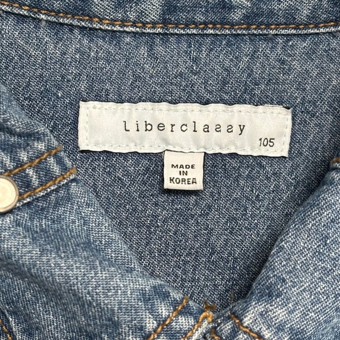 LIBERCLASSY 데님 반팔 셔츠 105 상품이미지4