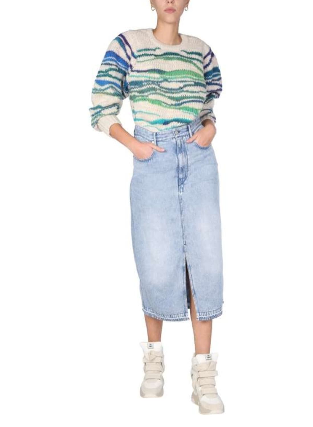 이자벨마랑 에뚜왈 데님 미디 스커트 44사이즈 상품이미지3