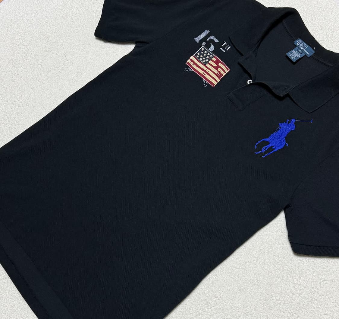 폴로 랄프로렌 빅포니 성조기 블랙 반팔 상품이미지3