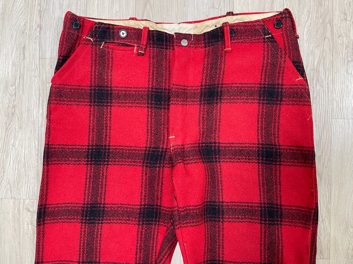 34~36) 50's 플레드체크 울 매키노 팬츠(RRL&LVC&폴로) 상품이미지5