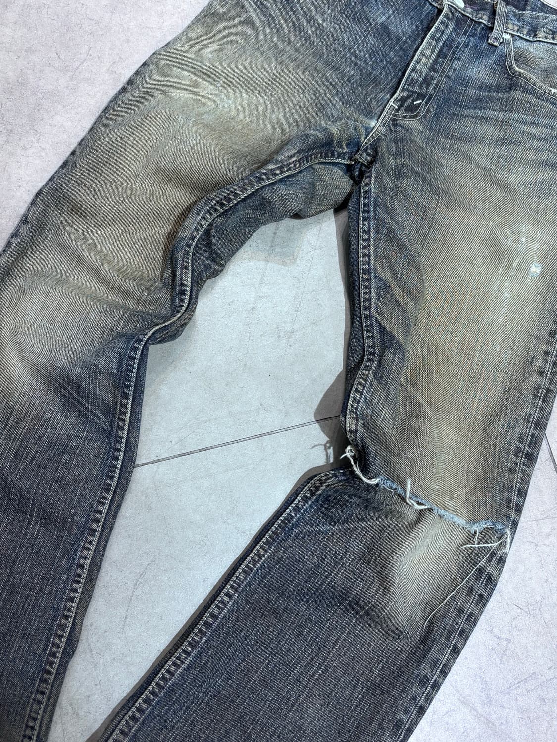 리바이스 빈티지 워싱 데미지 데님 팬츠 바지  상품이미지3