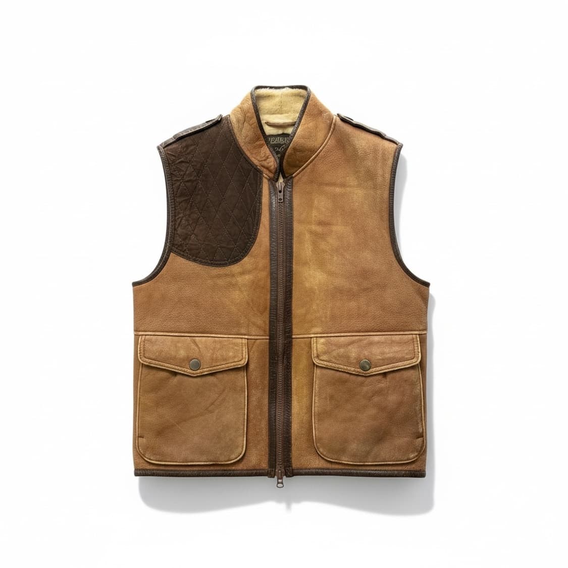 Made in USA 양가죽 양털 헌팅 무스탕 베스트 XL 상품이미지1