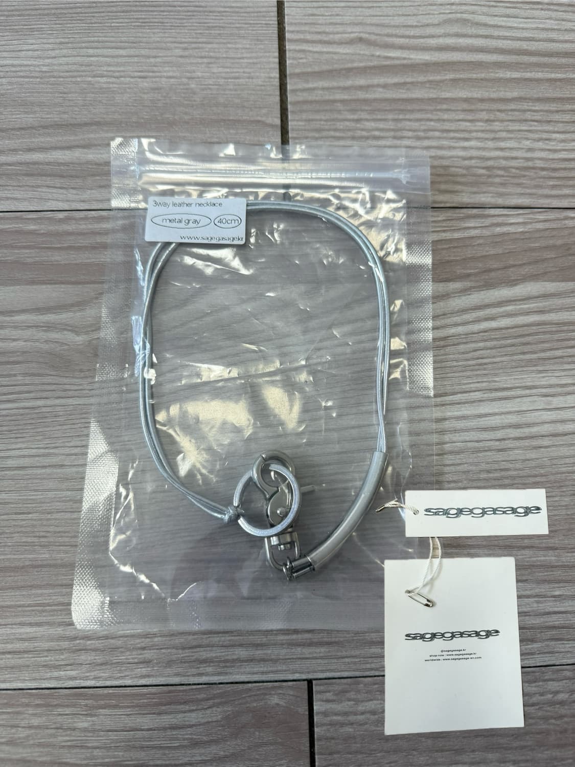 세이지가세이지 3웨이 스포티 네크리스 글로시 실버 상품이미지5