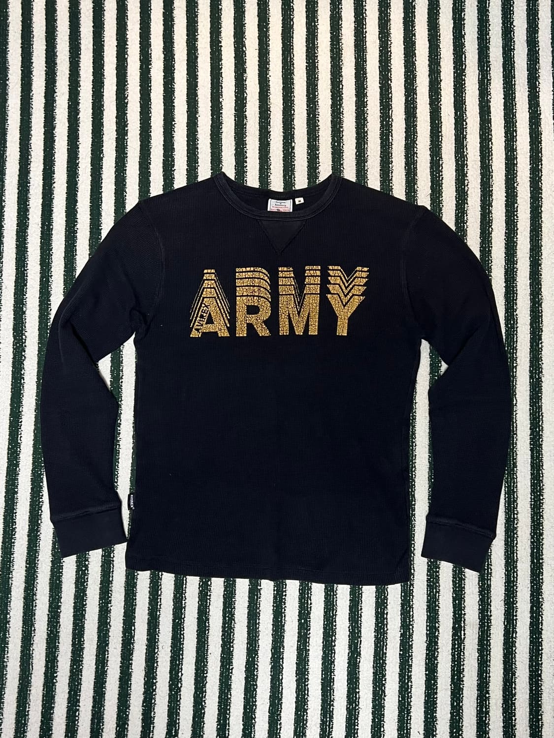 Avirex Black Waffle Knit Long Sleeve  상품이미지1