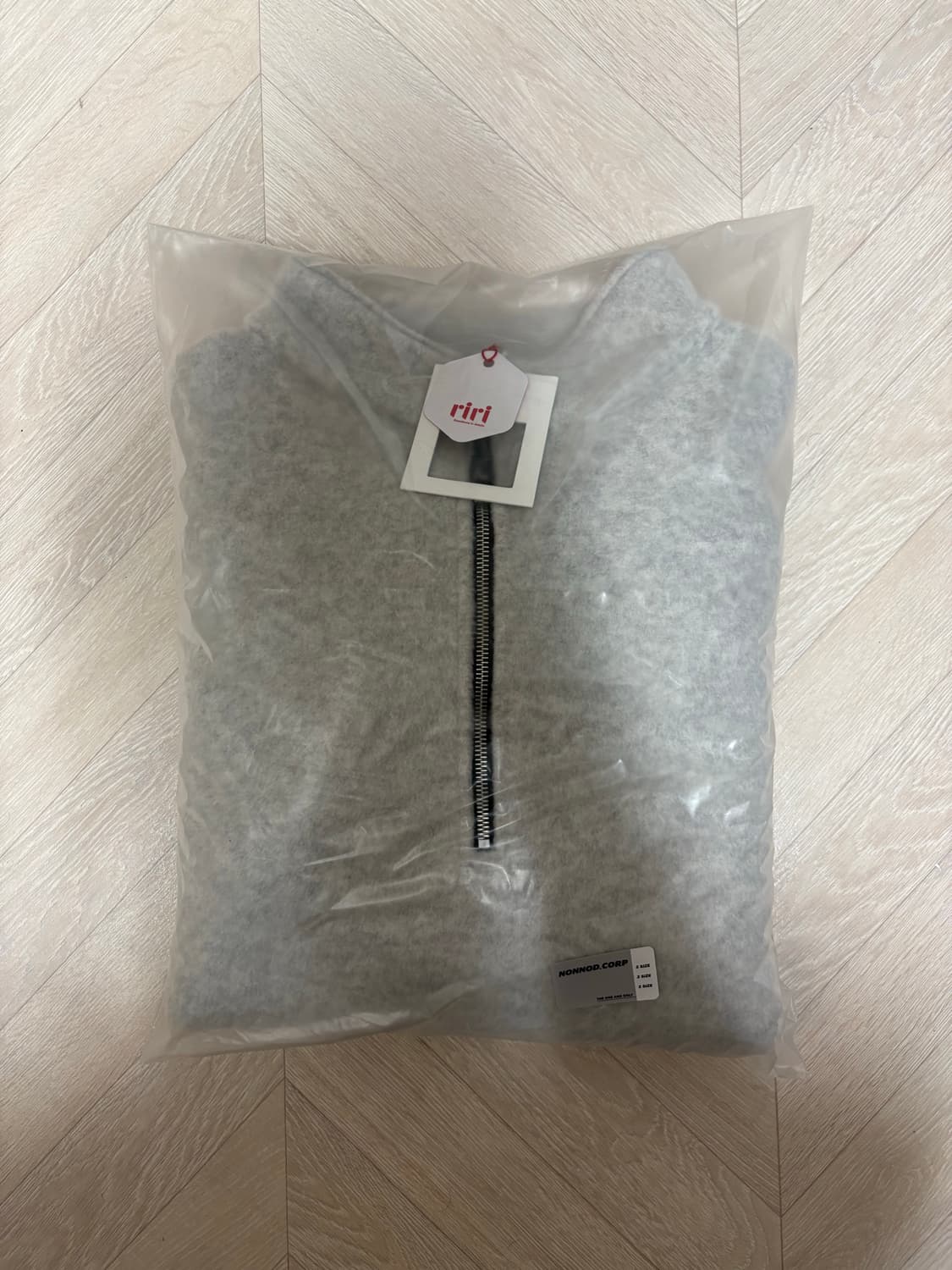 [2] 논노드 하프 집 플리스 클라우드 화이트 새제품 상품이미지2