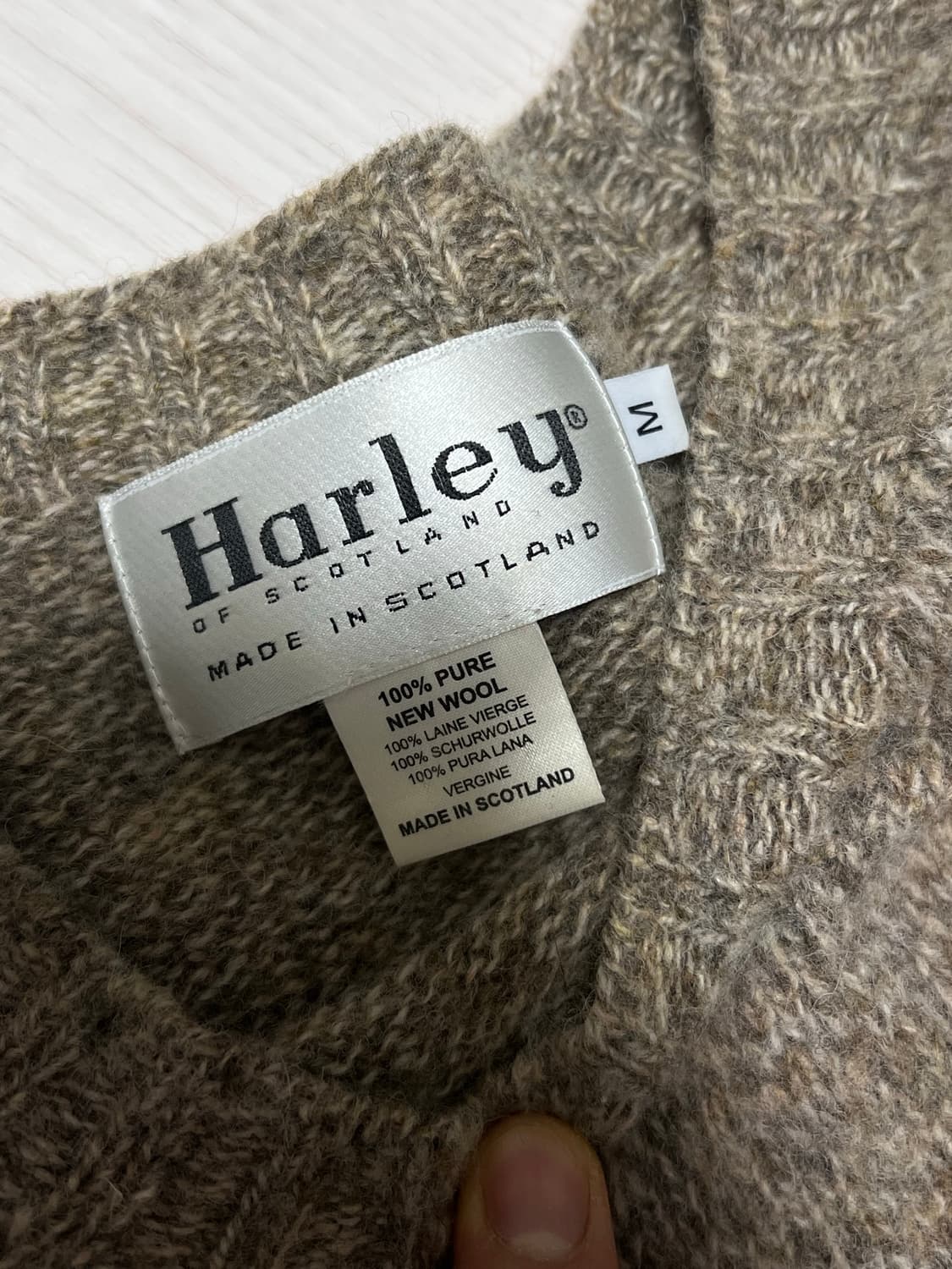 할리오브스코틀랜드 쉐기독 니트 머쉬룸 M 상품이미지5