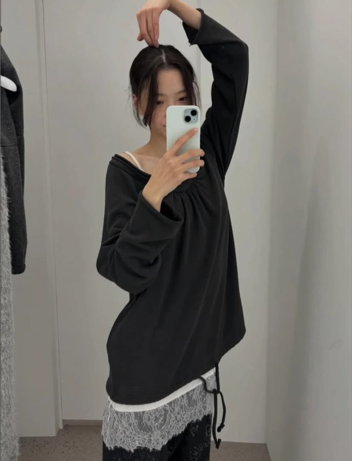 세릭 레이스 슬립 드레스 레이어드 원피스 아이보리 상품이미지6