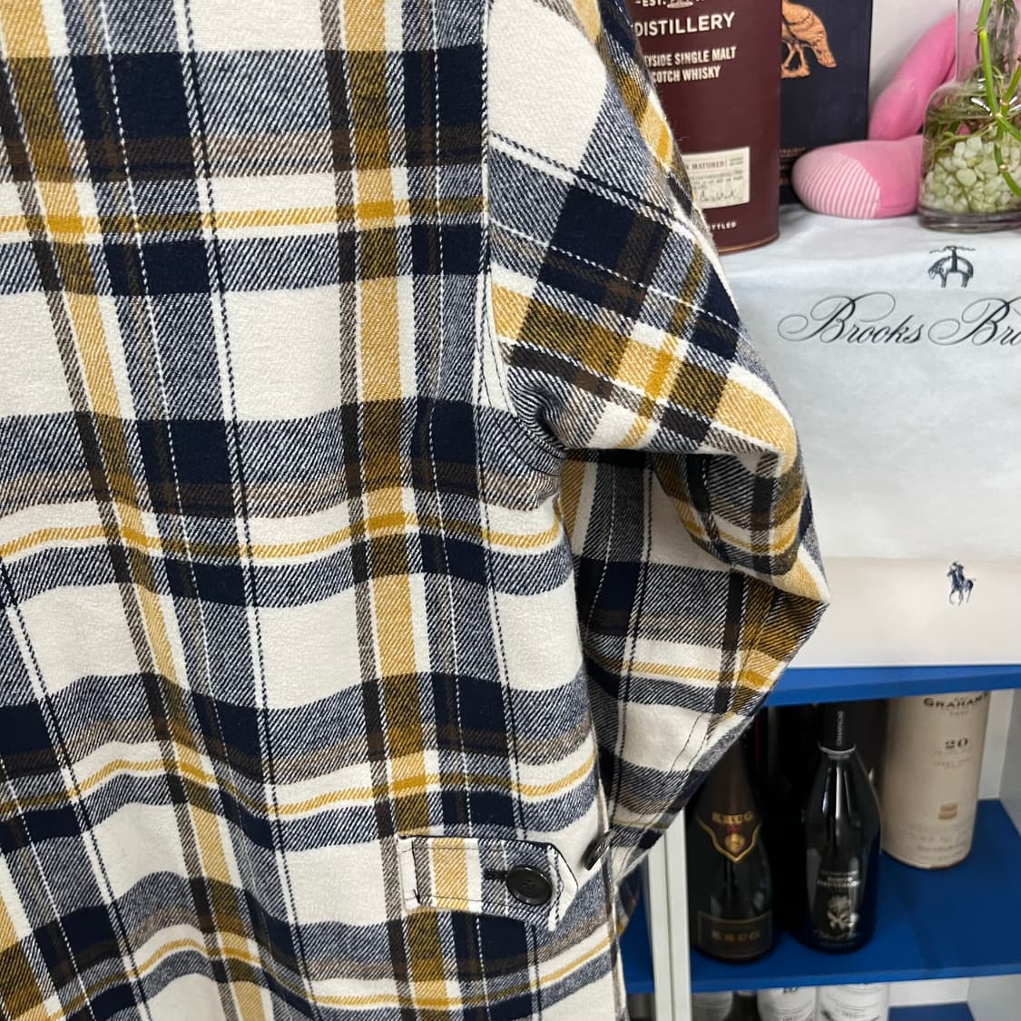 맨온더분 체크 울자켓 M 상품이미지5